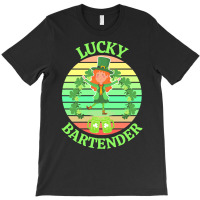 One Lucky Bartender T  Shirtone Lucky Bartender T  Shirt (3) T-shirt | Artistshot