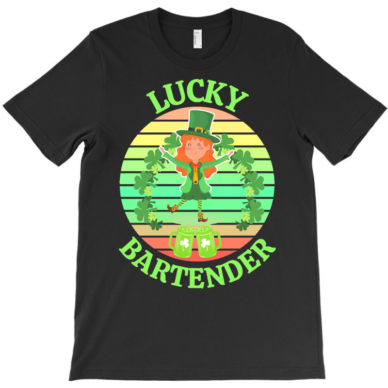 One Lucky Bartender T  Shirtone Lucky Bartender T  Shirt (3) T-shirt | Artistshot