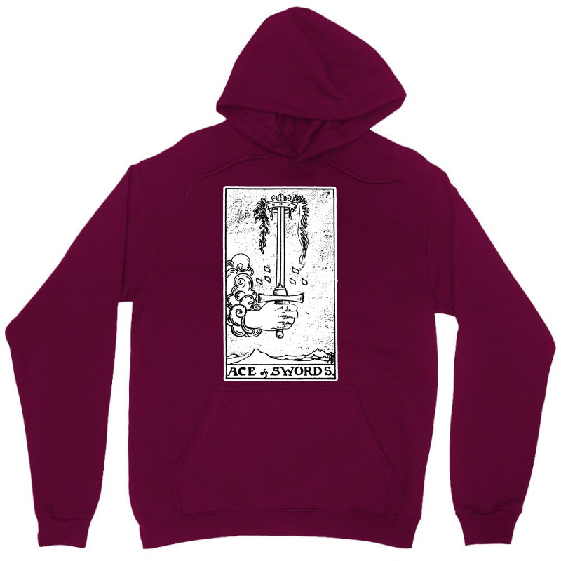 Ace Of Swords   Tarot Card   Major Arcana   Fortune Telling   Occult Unisex Hoodie by achalemoeratu | Artistshot