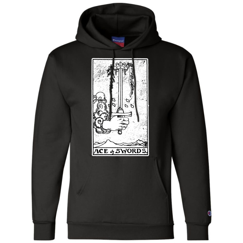 Ace Of Swords   Tarot Card   Major Arcana   Fortune Telling   Occult Champion Hoodie by achalemoeratu | Artistshot