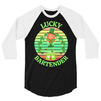 One Lucky Bartender T  Shirtone Lucky Bartender T  Shirt (3) 3/4 Sleeve Shirt | Artistshot