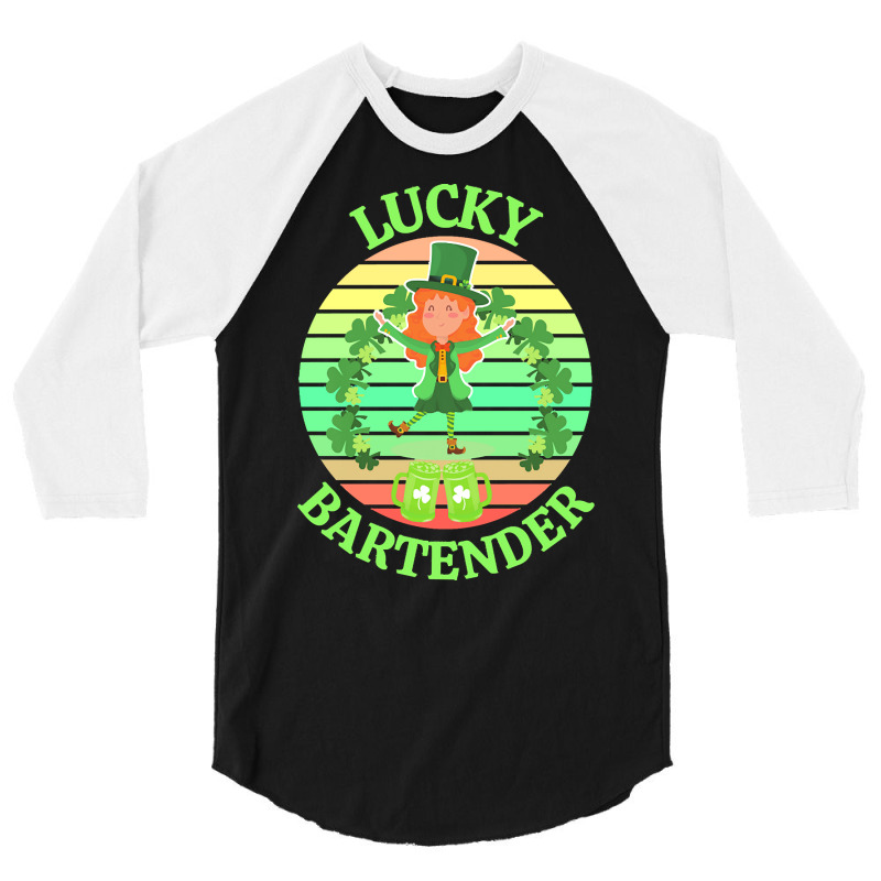 One Lucky Bartender T  Shirtone Lucky Bartender T  Shirt (3) 3/4 Sleeve Shirt | Artistshot