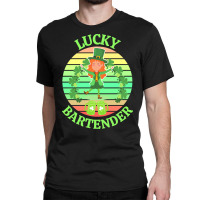 One Lucky Bartender T  Shirtone Lucky Bartender T  Shirt (3) Classic T-shirt | Artistshot