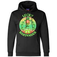 One Lucky Bartender T  Shirtone Lucky Bartender T  Shirt (3) Champion Hoodie | Artistshot