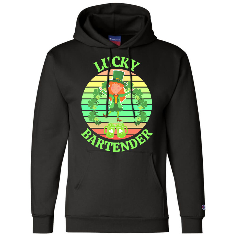 One Lucky Bartender T  Shirtone Lucky Bartender T  Shirt (3) Champion Hoodie | Artistshot