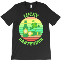 One Lucky Bartender T  Shirtone Lucky Bartender T  Shirt (4) T-shirt | Artistshot