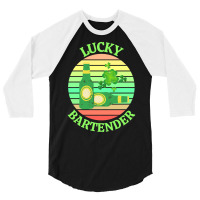 One Lucky Bartender T  Shirtone Lucky Bartender T  Shirt (4) 3/4 Sleeve Shirt | Artistshot