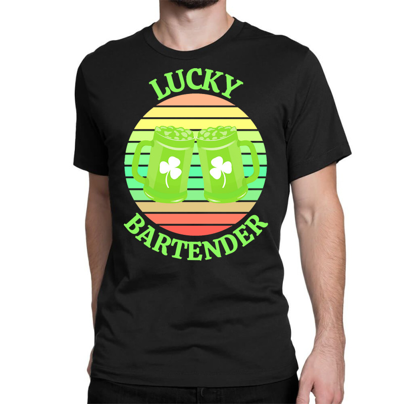 One Lucky Bartender T  Shirtone Lucky Bartender T  Shirt (5) Classic T-shirt | Artistshot