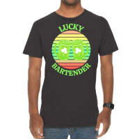 One Lucky Bartender T  Shirtone Lucky Bartender T  Shirt (5) Vintage T-shirt | Artistshot