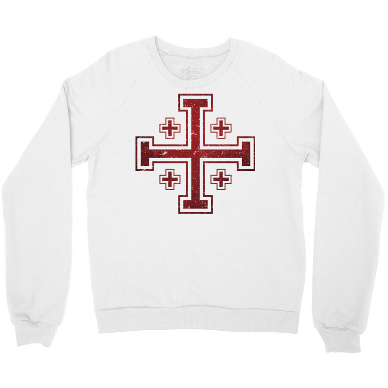 Jerusalem Cross Medieval Knights Cross Crusader Crewneck Sweatshirt | Artistshot