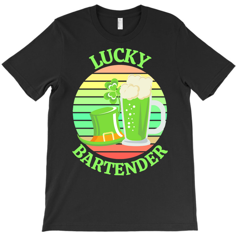 One Lucky Bartender T  Shirtone Lucky Bartender T  Shirt (6) T-shirt | Artistshot