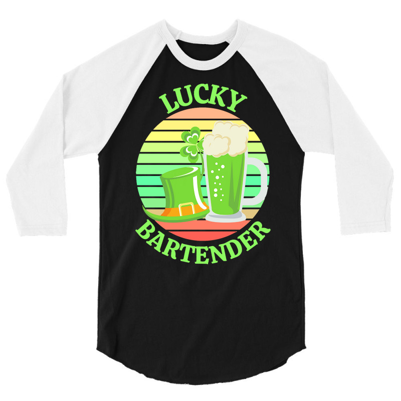 One Lucky Bartender T  Shirtone Lucky Bartender T  Shirt (6) 3/4 Sleeve Shirt | Artistshot