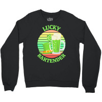 One Lucky Bartender T  Shirtone Lucky Bartender T  Shirt (6) Crewneck Sweatshirt | Artistshot