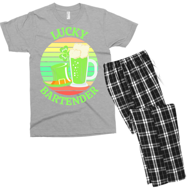 One Lucky Bartender T  Shirtone Lucky Bartender T  Shirt (6) Men's T-shirt Pajama Set | Artistshot