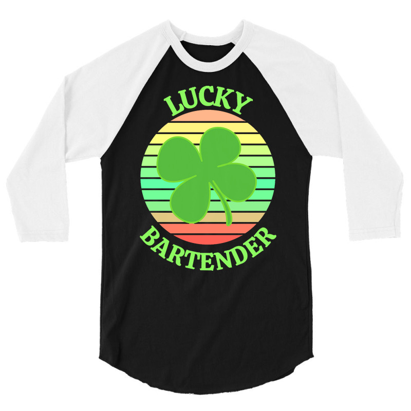 One Lucky Bartender T  Shirtone Lucky Bartender T  Shirt (7) 3/4 Sleeve Shirt | Artistshot