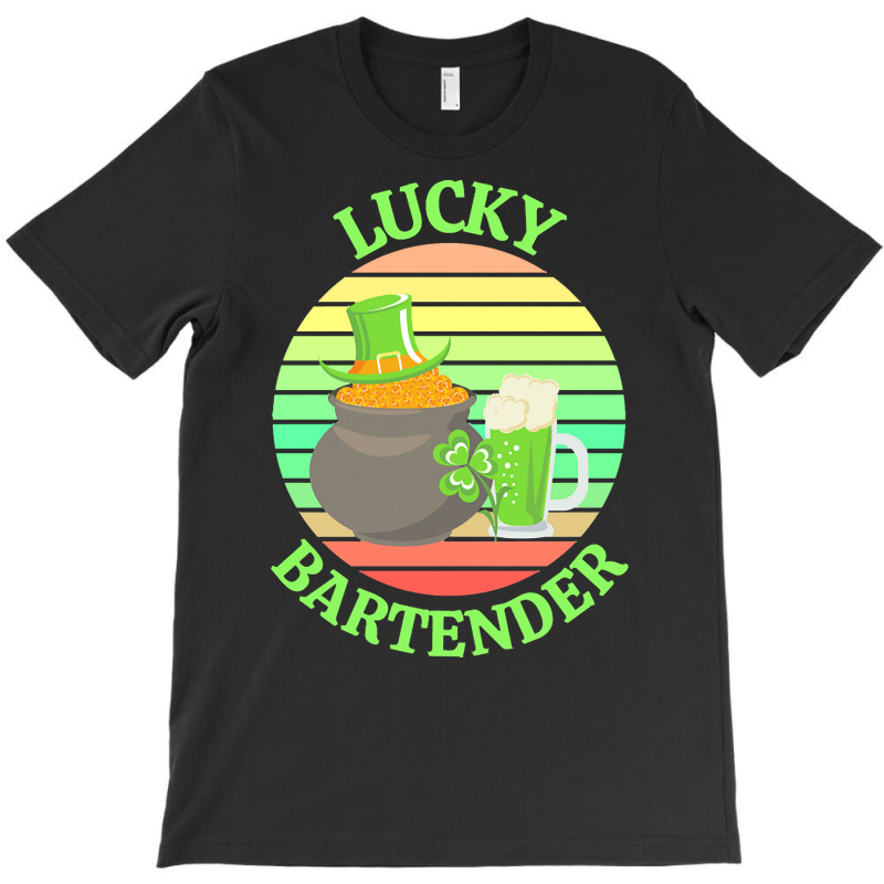 One Lucky Bartender T  Shirtone Lucky Bartender T  Shirt T-shirt | Artistshot