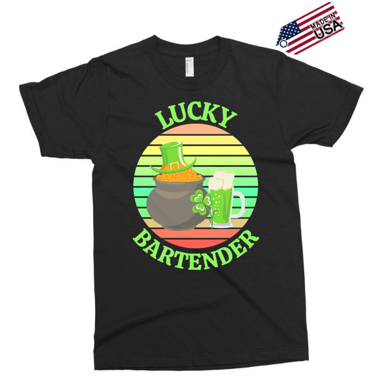 One Lucky Bartender T  Shirtone Lucky Bartender T  Shirt Exclusive T-shirt | Artistshot