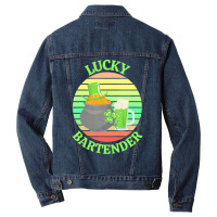 One Lucky Bartender T  Shirtone Lucky Bartender T  Shirt Men Denim Jacket | Artistshot