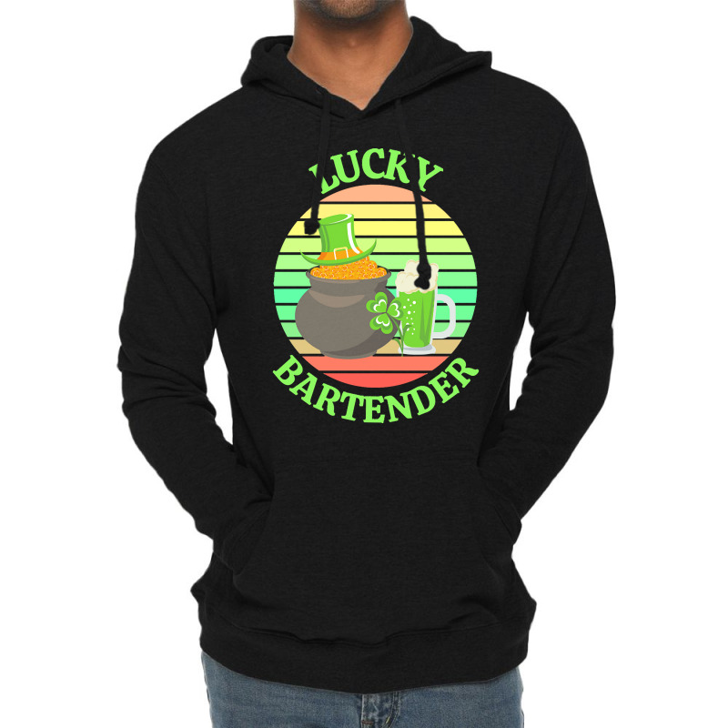 One Lucky Bartender T  Shirtone Lucky Bartender T  Shirt Lightweight Hoodie | Artistshot