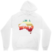 Cool Australia Map Kangaroo Rainbow Australian Aussie Long Sleeve T Sh Unisex Hoodie | Artistshot