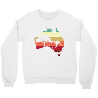 Cool Australia Map Kangaroo Rainbow Australian Aussie Long Sleeve T Sh Crewneck Sweatshirt | Artistshot