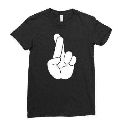 Hand Sign Ladies Fitted T-shirt Designed By Ramateeshirt
