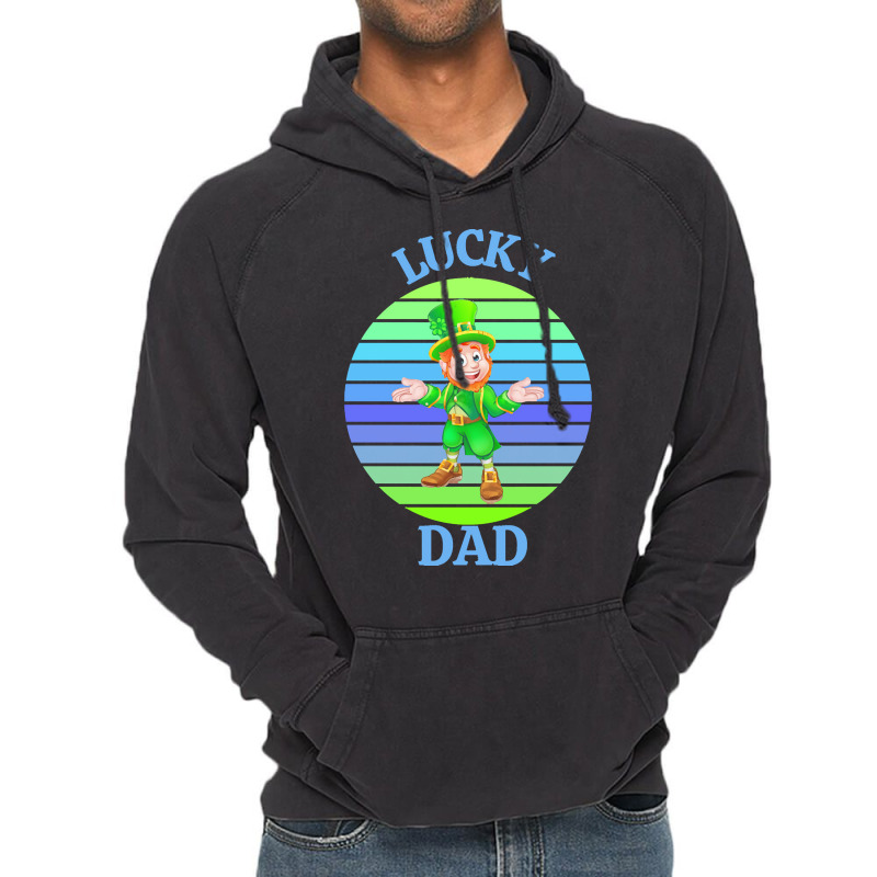 One Lucky Dad T  Shirtone Lucky Dad T  Shirt (1) Vintage Hoodie | Artistshot