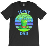 One Lucky Dad T  Shirtone Lucky Dad T  Shirt (2) T-shirt | Artistshot