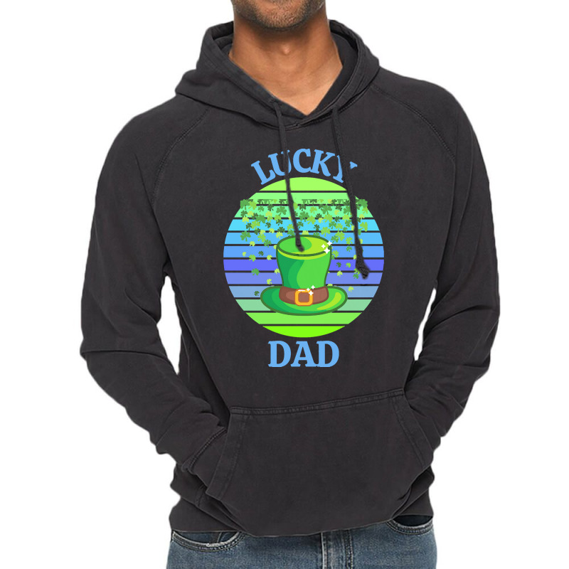 One Lucky Dad T  Shirtone Lucky Dad T  Shirt (2) Vintage Hoodie | Artistshot