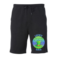 One Lucky Dad T  Shirtone Lucky Dad T  Shirt (2) Fleece Short | Artistshot