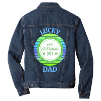 One Lucky Dad T  Shirtone Lucky Dad T  Shirt (4) Men Denim Jacket | Artistshot