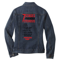 Umbrella Academy 2 The 7 Stages In Paradox Psychosis (white) Ladies Denim Jacket | Artistshot