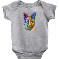 Multicolored Fox Baby Bodysuit | Artistshot