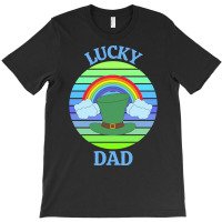 One Lucky Dad T  Shirtone Lucky Dad T  Shirt (5) T-shirt | Artistshot