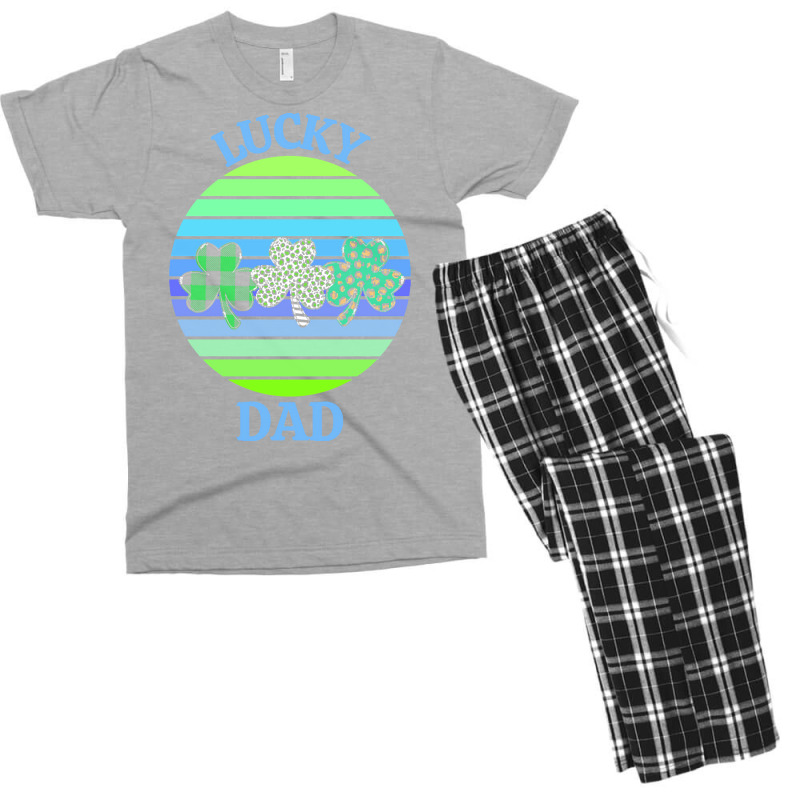 One Lucky Dad T  Shirtone Lucky Dad T  Shirt (6) Men's T-shirt Pajama Set | Artistshot