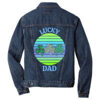 One Lucky Dad T  Shirtone Lucky Dad T  Shirt (6) Men Denim Jacket | Artistshot