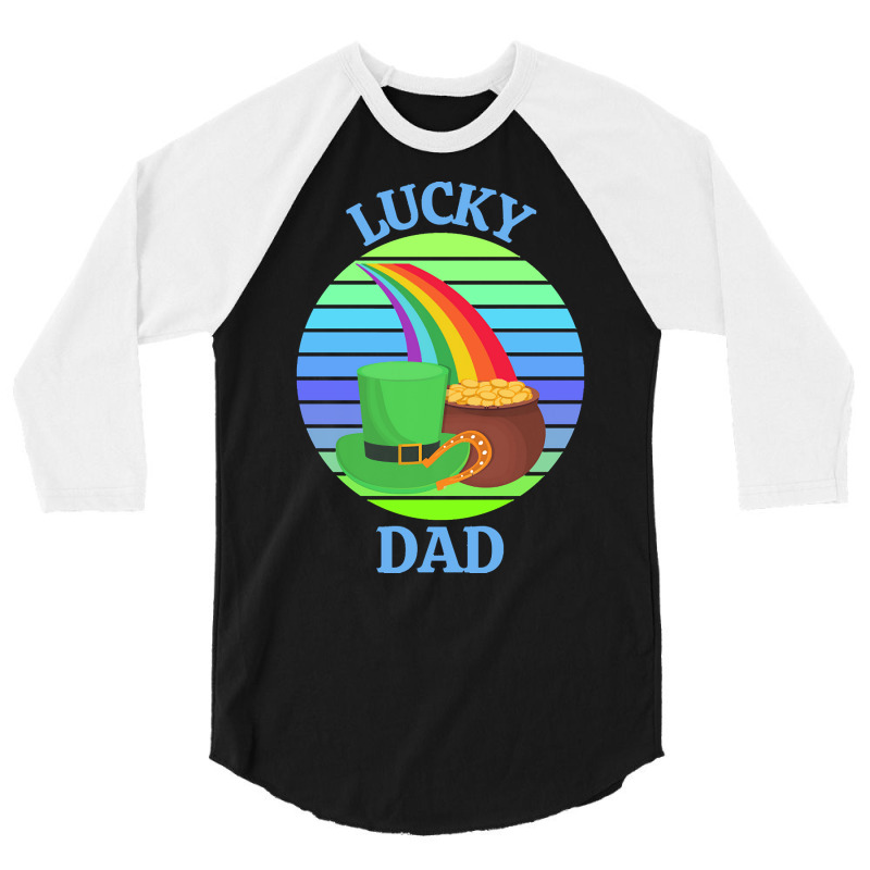 One Lucky Dad T  Shirtone Lucky Dad T  Shirt (7) 3/4 Sleeve Shirt | Artistshot