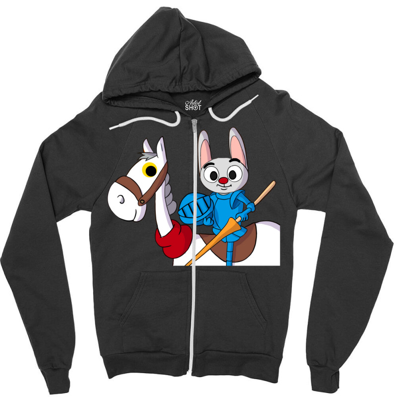 Crusader Rabbit Colour Zipper Hoodie | Artistshot