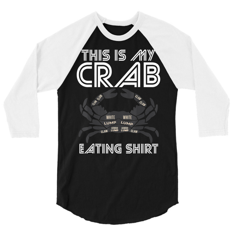 Crab Eating Seafood Butcher Crawfish Lobster 3/4 Sleeve Shirt | Artistshot