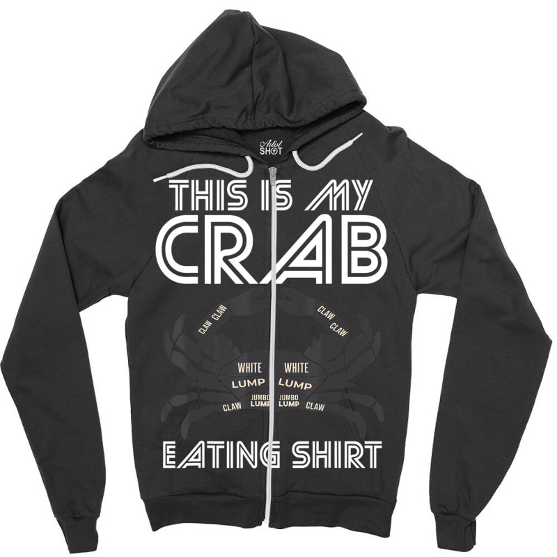 Crab Eating Seafood Butcher Crawfish Lobster Zipper Hoodie | Artistshot