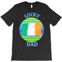 One Lucky Dad T  Shirtone Lucky Dad T  Shirt T-shirt | Artistshot