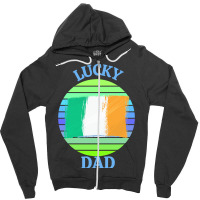 One Lucky Dad T  Shirtone Lucky Dad T  Shirt Zipper Hoodie | Artistshot