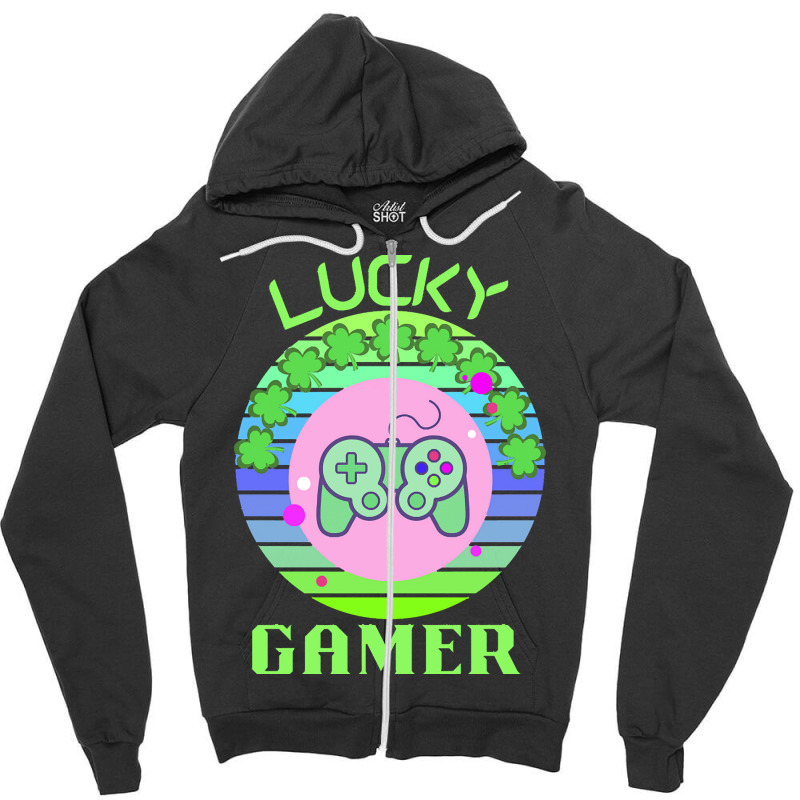 One Lucky Gamer T  Shirtone Lucky Gamer T  Shirt (1) Zipper Hoodie | Artistshot