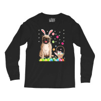 Happy Easter Cute Bunny Dog Pug Wearing Bunny Ears Gift Long Sleeve Shirts | Artistshot