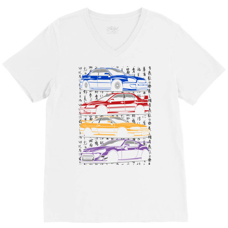 Japanese Legendary Cars 1 V-Neck Tee by smorvyayidinl | Artistshot