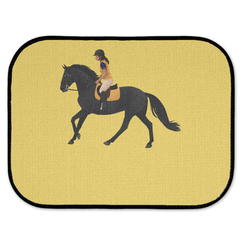 Zoe And Raven From Free Rein   Equine Rampaige Rear Car Mat | Artistshot