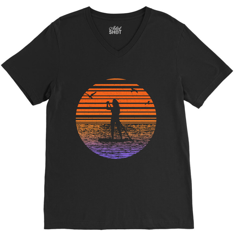 Hot Trend Sup Stand Up Paddle Boarding Stand Up Paddle Paddle And Boar V-neck Tee | Artistshot