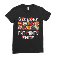 Christmas Get Your Fat Pants Ready Xmas Dinner Food Table Ladies Fitted T-shirt | Artistshot