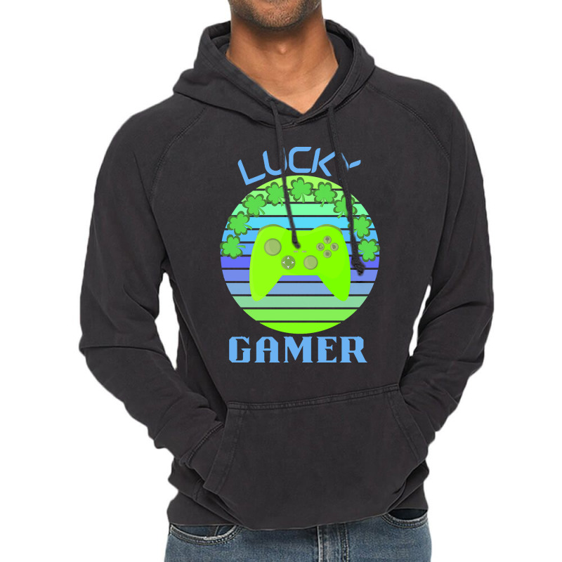 One Lucky Gamer T  Shirtone Lucky Gamer T  Shirt (5) Vintage Hoodie | Artistshot