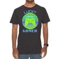 One Lucky Gamer T  Shirtone Lucky Gamer T  Shirt (5) Vintage T-shirt | Artistshot